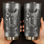 Honor Your Dedication, Police Badge Handcuffs Gun - Personalized Custom Stainless Steel Tumbler 20oz 30oz - OFC025_TB