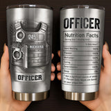Celebrating Our Courageous Officers, Police Badge, Handcuffs, Gun - Personalized Custom Stainless Steel Tumbler 20oz 30oz - OFC037_TB