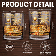 Every Sip Tastes Like Its Not My Problem Anymore Palm Tree Retirement Schedule - Personalized Custom Whiskey Glass - RETIRE048_RWG
