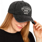 The Legend Has Retired Not My Problem Anymore Stars Design - Personalized Custom Washed Denim Cap - RETIRE120_WDCAP