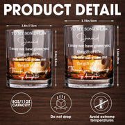 To My Son In Law Life Has Given Me The Gift Of You - Personalized Custom Whiskey Glass - SILA035_RWG