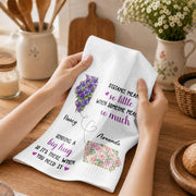 Distance Means So Little, Sending A Big Hug Custom States Flowers - Personalized Kitchen Towel - SIS135_TOWL