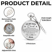 To My Son, Now And Forever, Stars - Personalized Silver Plated Pocket Watch - SON014_SWATCH