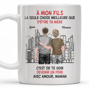 To My Son, Watching You Become A Dad - Personalized Custom Coffee Mug - SON055_MG