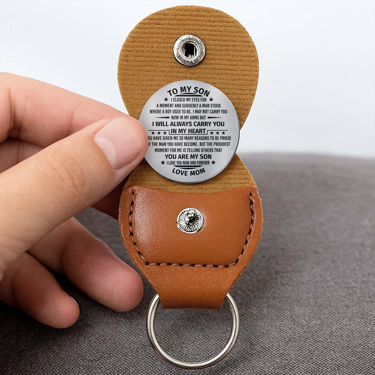 A Hug From Mom, To My Son, Mother And Son Love - Personalized Custom Pocket Hug - SON068_HTOK