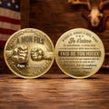 À Mon Fils Fist Bump Custom 3D Gold Effect French Message - Custom Commemorative Coin - SON241_KCOIN