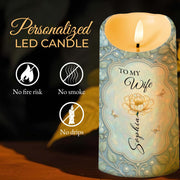 To My Wife, Expressing Love And Gratitude - Personalized Custom LED Candle - WIF058_LECA