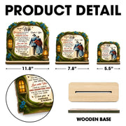 God Blessed The Broken Road That Led Me Straight To You - Personalized Custom 2-Layer Wood Plaque With Flat Base - WIF061_WPLA
