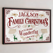 Welcome To The Family Christmas, Wonderful Place To Be - Personalized Custom Horizontal Poster - XMAS010_HPOS