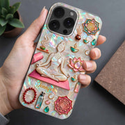 Find Your Inner Peace And Balance Yoga Woman With Lotus Flower - Personalized Clear Phone Case - YOGA013_PHC