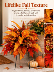 🔥 Fall Mega Sale: 30$ OFF 🍂Autumn Harvest Floral Garden Stake Arrangement