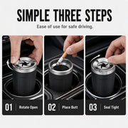 🛡️Rotating Car Ashtray with Ceramic Inner Liner