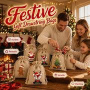🎁Early Christmas Sale 50% OFF🔥Christmas Burlap Gift Bags with Drawstring