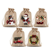 🎁Early Christmas Sale 50% OFF🔥Christmas Burlap Gift Bags with Drawstring