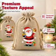 🎁Early Christmas Sale 50% OFF🔥Christmas Burlap Gift Bags with Drawstring