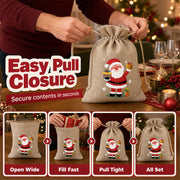 🎁Early Christmas Sale 50% OFF🔥Christmas Burlap Gift Bags with Drawstring