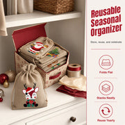 🎁Early Christmas Sale 50% OFF🔥Christmas Burlap Gift Bags with Drawstring